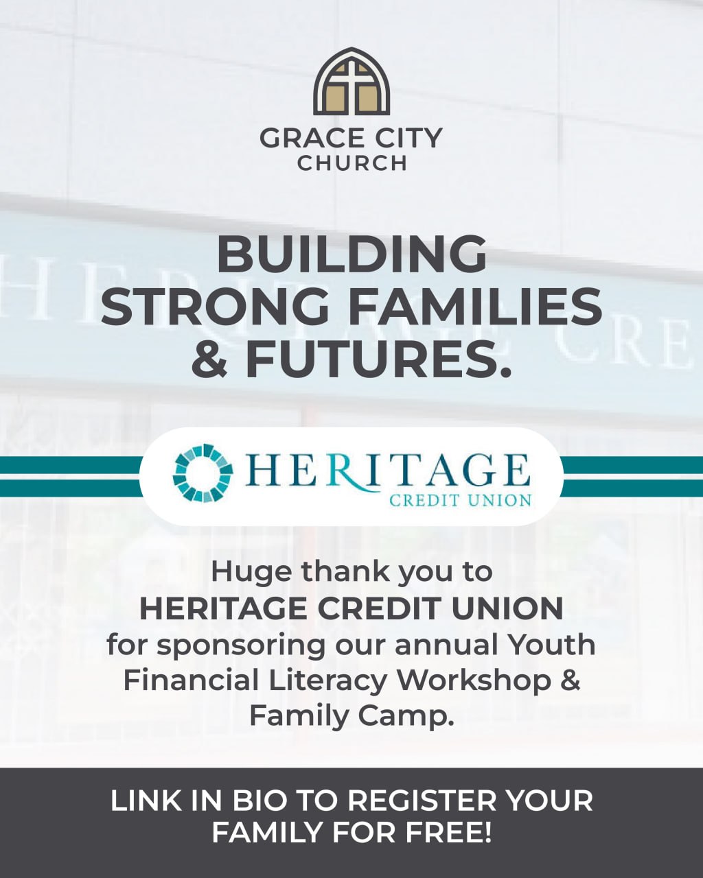 Heritage Credit Union sponsorship: Building strong families and futures